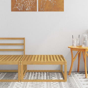 vidaXL Buiten Voetenbank Massief Acacia Hout Wit 79 x 79 x, Verzenden, Nieuw