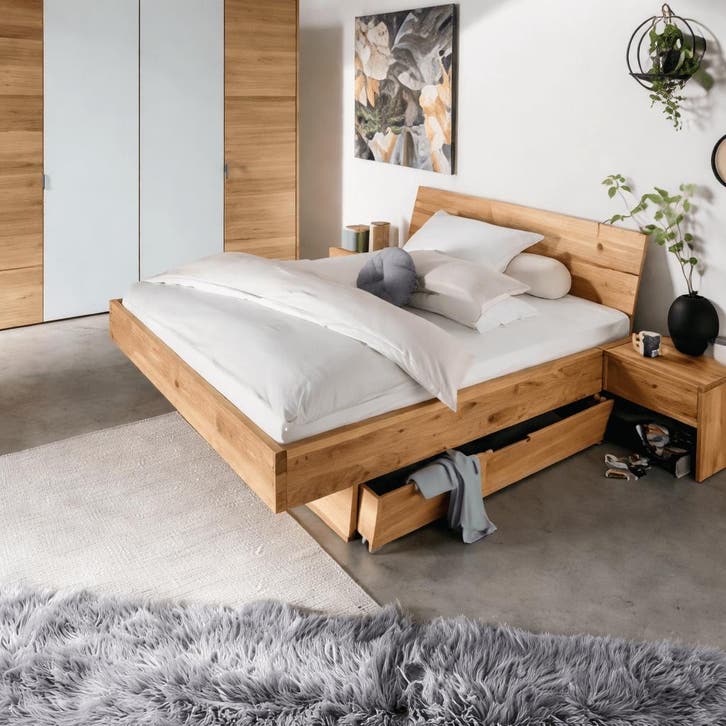 Forestales Navarra met Bedlades Kernbeuken Houten Zweefbed -, Maison & Meubles, Chambre à coucher | Lits