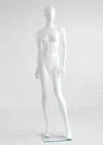 *TIP*  Faceless etalagepop dame glossy wit GLW15, Zakelijke goederen, Kantoor en Winkelinrichting | Winkel en Inventaris, Ophalen of Verzenden