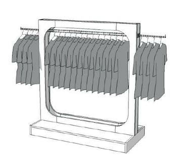 *TIP*  Glossy middenunit kledingrek R-EC-004, Ophalen of Verzenden