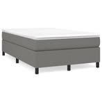 vidaXL Boxspring met matras stof donkergrijs 120x190 cm, Verzenden, Nieuw