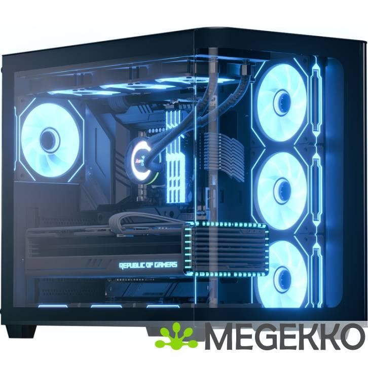 Aerocool P500C Midi Tower Zwart, Computers en Software, Computerbehuizingen, Nieuw, Verzenden