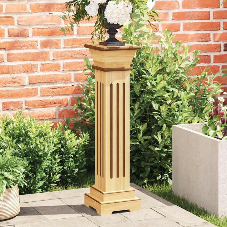 vidaXL Plantenstandaard klassieke zuil vierkant 17x17x66 cm, Tuin en Terras, Bloembakken en Plantenbakken, Nieuw, Verzenden