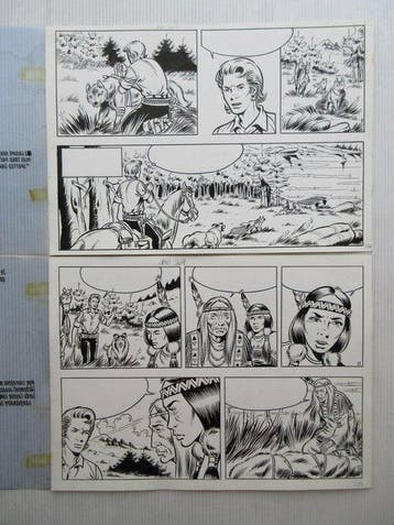 Bessy - Originele pagina (p.3) - De roodschimmel - 1, Boeken, Nieuw