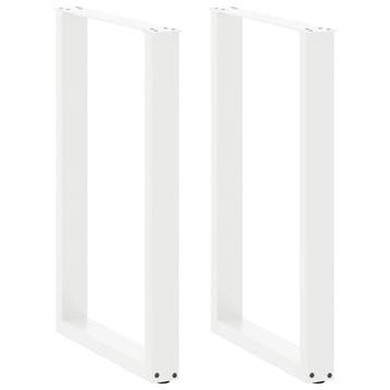 vidaXL Bartafelpoten 2 st U-vormig 60x(90-91)cm staal wit, Huis en Inrichting, Verzenden, Nieuw