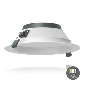 LED Downlight 3000K, 4000K of 5000K CCT-Switch 19W IP22 Wit, Huis en Inrichting, Verzenden, Nieuw