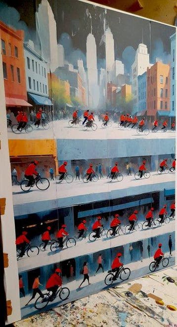 Giorgio Stocco - Cyclists 33- opera unica