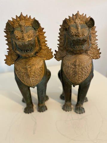 Singha-leeuw Poortwachters - sculptuur - Myanmar/Birma