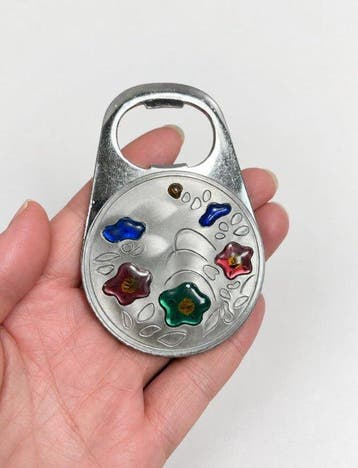 Flessenopener - cloisonné emaille - Metaal - flaskenset