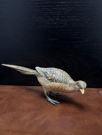 Beeldje - Pheasant, Vienna Bronze - Koud geverfd brons