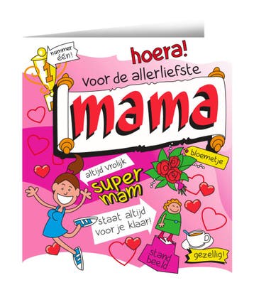 Wenskaart Mama 16,5cm, Verzenden