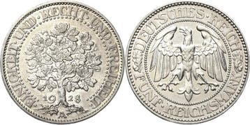 5 Reichsmark 1928 (MuntenenBankbiljetten-Duitslandvanaf1871), Verzenden