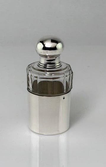 AR - Fles - Belle Époque - .950 zilver - Reisfles met beker, Antiquités & Art