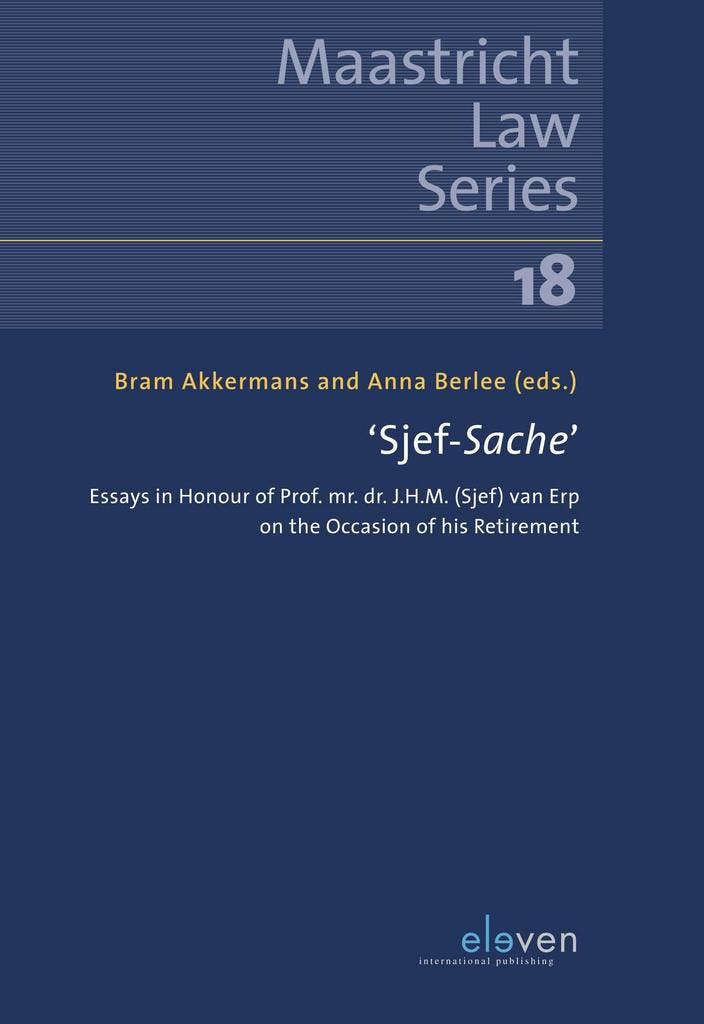 Sjef-Sache / Maastricht Law Series / 18 9789462361973, Boeken, Taal | Engels, Gelezen, Verzenden