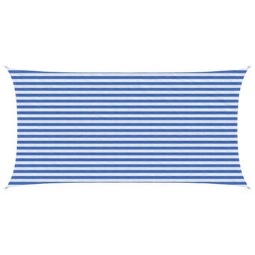 vidaXL Zonneschaduwzeil 2,5 x 5 m HDPE Rechthoekig Blauw en, Verzenden, Nieuw