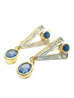 Zonder minimumprijs - Oorbellen - 9 kt. Zilver, Geel goud, Handtassen en Accessoires, Oorbellen, Nieuw