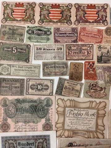Allemagne. - 95 Banknotes - 1908/1925 (Sans prix de réserve)