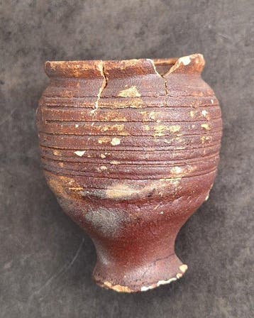Middeleeuws Aardewerk Drinkbeker - 10 cm (Zonder
