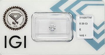 Sans prix de réserve - 1 pcs Diamant (Naturelle) - 0.50 ct -, Handtassen en Accessoires, Edelstenen, Nieuw