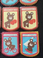 1980 - Verzameling vintage sportemblemen. Olympische beren., Nieuw