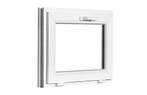 PVC kiep b70xh50 cm Wit, Gevelraam of Ruit, Minder dan 80 cm, Minder dan 80 cm, Nieuw