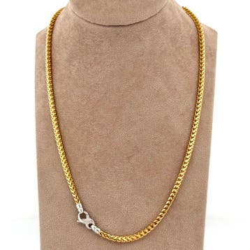 Vieri - Halsketting - Solid Franco Chain - 18 karaat, Handtassen en Accessoires, Kettingen, Nieuw