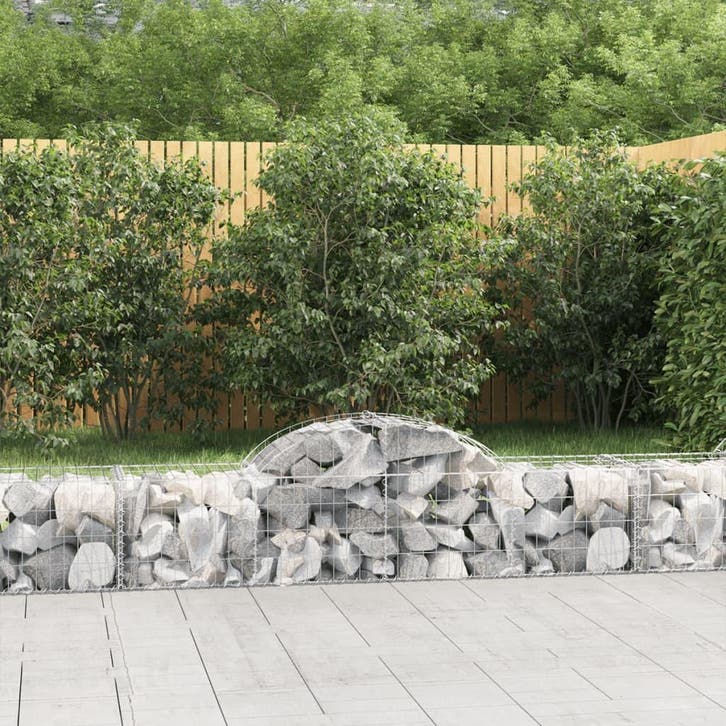 vidaXL Schanskorven 6 st gewelfd 200x50x40/60, Tuin en Terras, Bloempotten, Nieuw, Verzenden