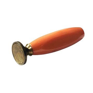 Elegant Antique Victorian Natural Coral and Brass Wax Seal