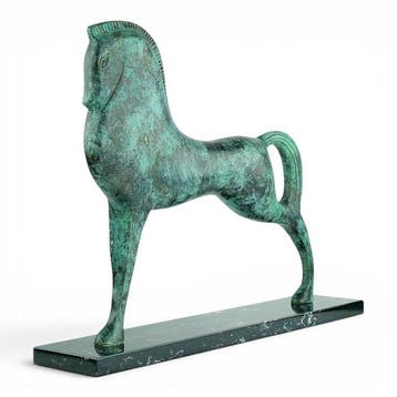 sculptuur, Etruscan Horse - Stallion - 50 cm in length - 37
