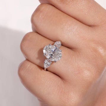 Bague de fiançailles - 14 carats Or blanc - 4.91ct. tw.