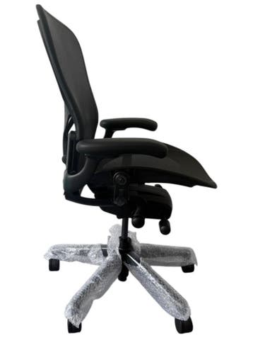 Herman Miller Aeron Remastered Volledig Zwart - Full Option!, Verzenden, Zo goed als nieuw, Zwart, Bureaustoel