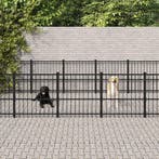 vidaXL Hondenkennel voor buiten 16,94 m² staal, Verzenden
