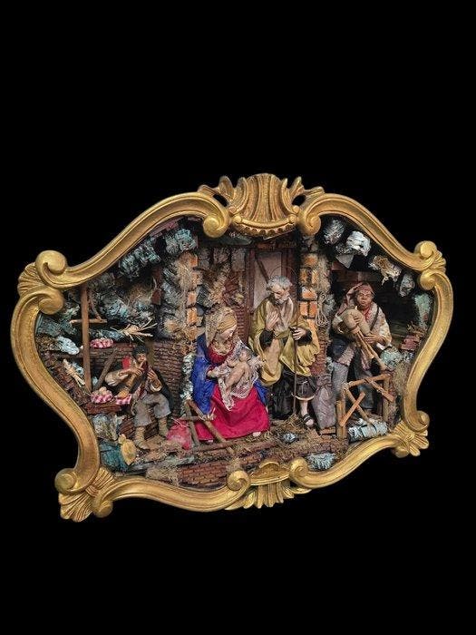sculptuur, Presepe artigianale napoletano - 70 cm -, Antiek en Kunst, Kunst | Niet-Westerse kunst
