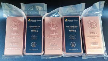 5 kilograms - Koper .999 - Copper - Heimerle + Meule -