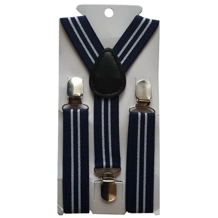 Fako Fashion - Kinder Bretels - Print - Streep - 65cm - Navy, Kinderen en Baby's, Kinderkleding | Overige, Verzenden