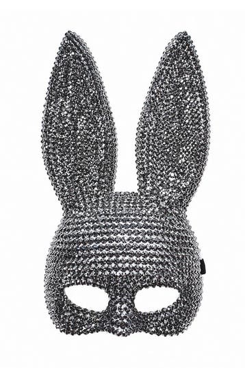 KIMU® Masker Konijn Strass Donkergrijs Gemaskerd Bal Bunny S, Kleding | Dames, Ophalen of Verzenden, Nieuw