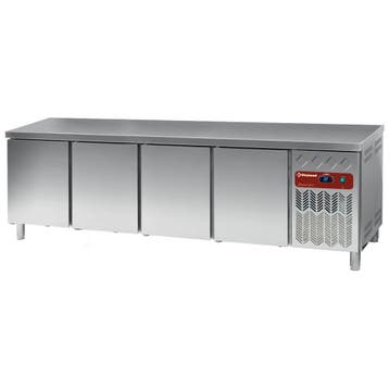 Gekoelde werktafel, geventileerd, 4 deuren EN 600x400 (760 L, Verzenden, Nieuw in verpakking, Koelen en Vriezen