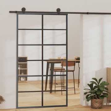vidaXL Schuifdeur met beslag 102x205 cm aluminium en, Doe-het-zelf en Bouw, Verzenden, Nieuw