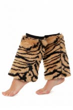 Beenwarmers Tijgerprint Bont Bruin Zwart Nepbont Faux Fur Ge, Kleding | Dames, Ophalen of Verzenden, Nieuw