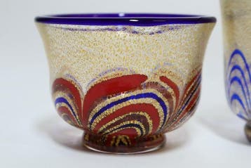 Hisatoshi Iwata (  ) - Beker - Art Glass Sake Cups (Set