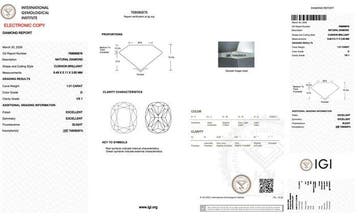 Zonder minimumprijs - Ring - 18 karaat Witgoud - 1.28ct. tw.