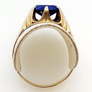 Ring - 18 karaat Geel goud - 1.20ct. tw. Synthetische, Nieuw