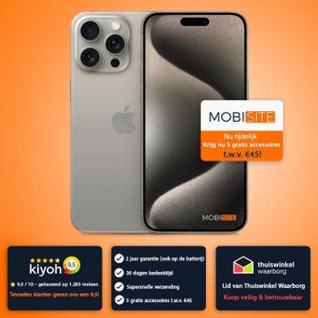 iPhone 15 Pro - 4 Gratis Accessoires – Accu tot 100%