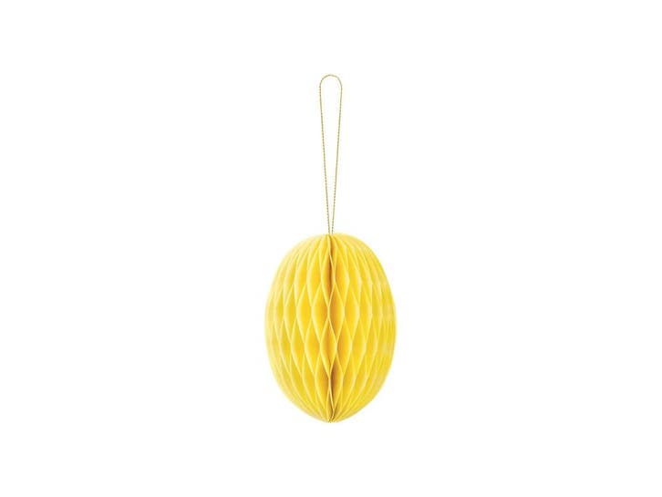 Gele Honeycomb Paasei 12cm, Hobby & Loisirs créatifs, Articles de fête, Envoi