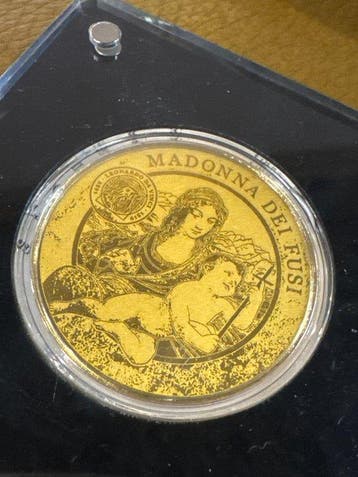 Togo. 1500 Francs Madonna del Fusi , 1/200 Oz (.999) mit CoA