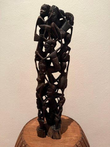 Afrikaanse beeldhouwkunst Levensboom Makonde - massief, Antiek en Kunst