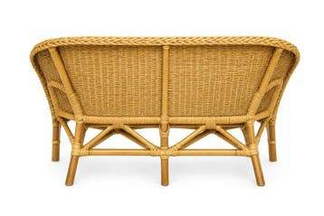 Canapé - Bambou - Petit divan en osier des années 60