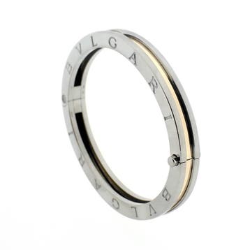 BVLGARI Staal met gouden damesarmband; Model B.ZERO 1, Ophalen of Verzenden, Gebruikt, Zilver, Goud
