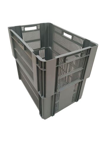 Nestbare Stapelkrat 600x400x500 mm euronorm grijs, Ophalen of Verzenden