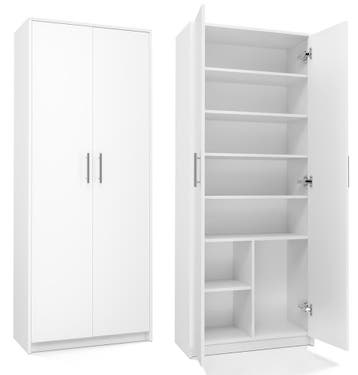 Kantoorkast-Kledingkast Wit (Kledingkasten, Slaapkamer), Verzenden, Nieuw, 50 tot 100 cm, 150 tot 200 cm